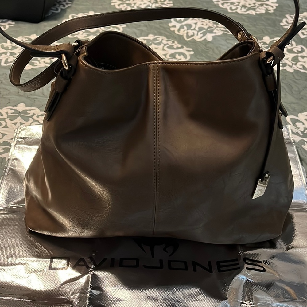 David Jones Dark Brown Vegan Leather Handbag
